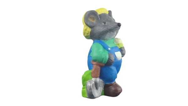 Handgefertigte Maus-Dekofigur aus Beton