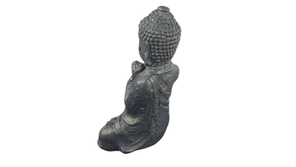 Sitzende-Buddha-Statue-schwarz-gold